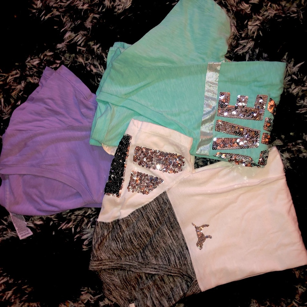 3 shirts from Pink size small and medium. Make an offer! 🙂